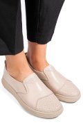PANTOFI BEJ PIELE NATURALA APCKD090