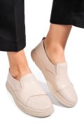 PANTOFI BEJ PIELE NATURALA APCKD090