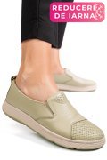 PANTOFI VERZI PIELE NATURALA APCKD090