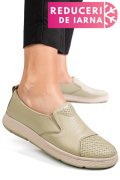 PANTOFI VERZI PIELE NATURALA APCKD090