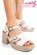 Sandale bej piele naturala apckd7055