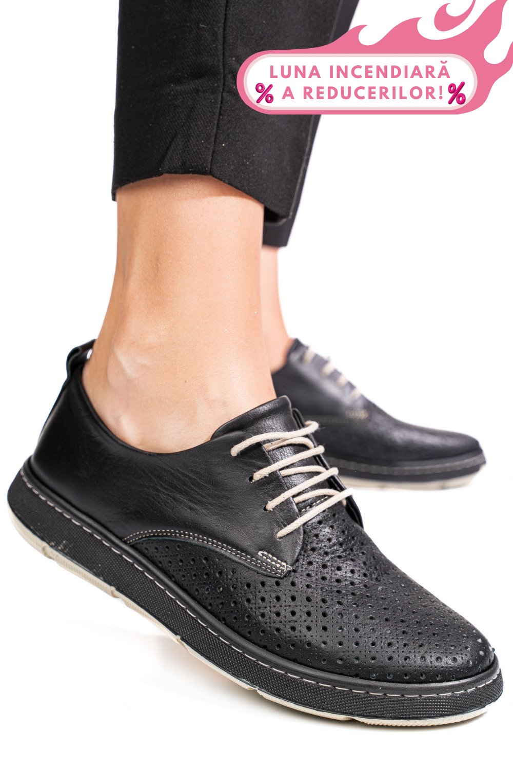 PANTOFI NEGRI PIELE NATURALA APCKD030