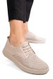 Pantofi bej piele naturala apckd030