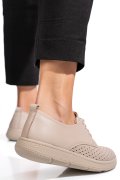 PANTOFI BEJ PIELE NATURALA APCKD030