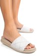 Papuci albi piele naturala apckd-0110