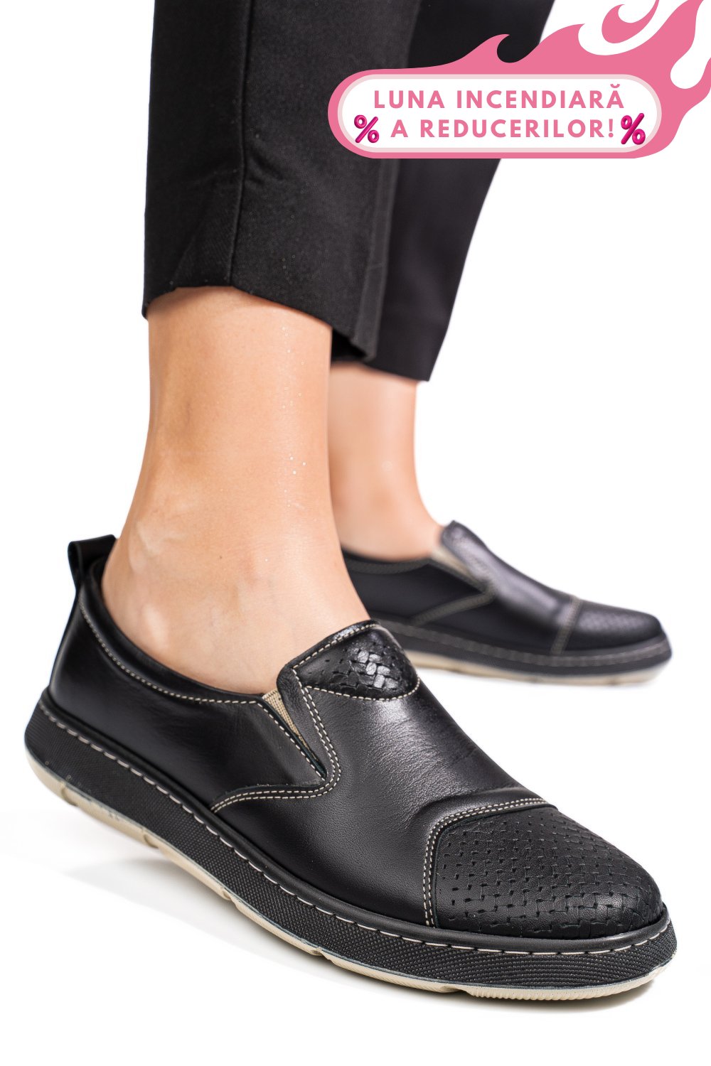 PANTOFI NEGRI PIELE NATURALA APCKD090