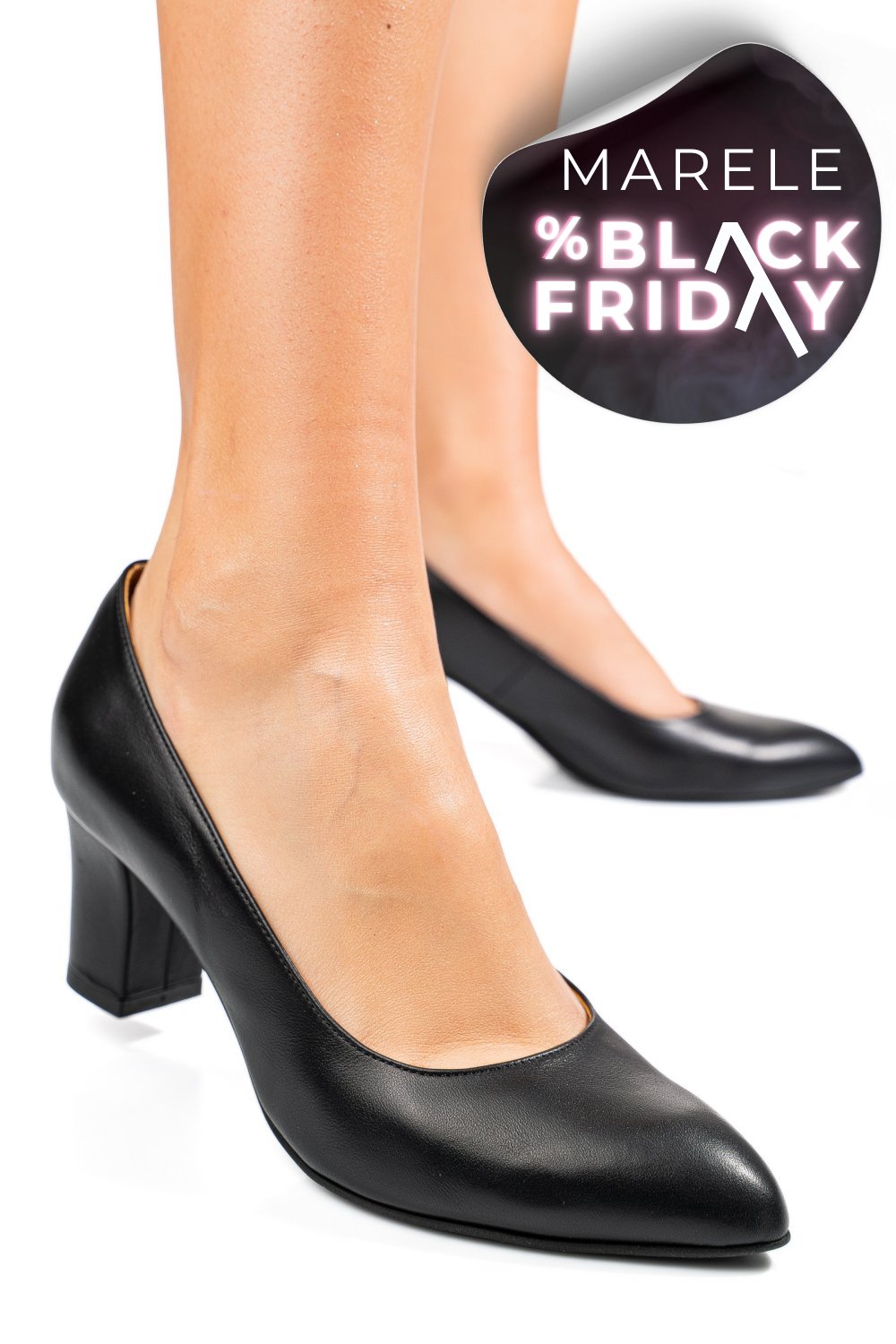 PANTOFI DAMA GUBAN PIELE NATURALA NEGRI 4S77292