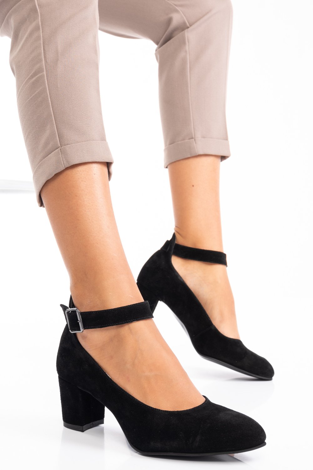 PANTOFI NEGRI PIELE NATURALA INTOARSA 1S77599