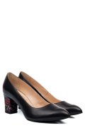PANTOFI DAMA GUBAN PIELE NATURALA NEGRI FLORAL 4S77292