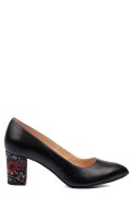 PANTOFI DAMA GUBAN PIELE NATURALA NEGRI FLORAL 4S77292