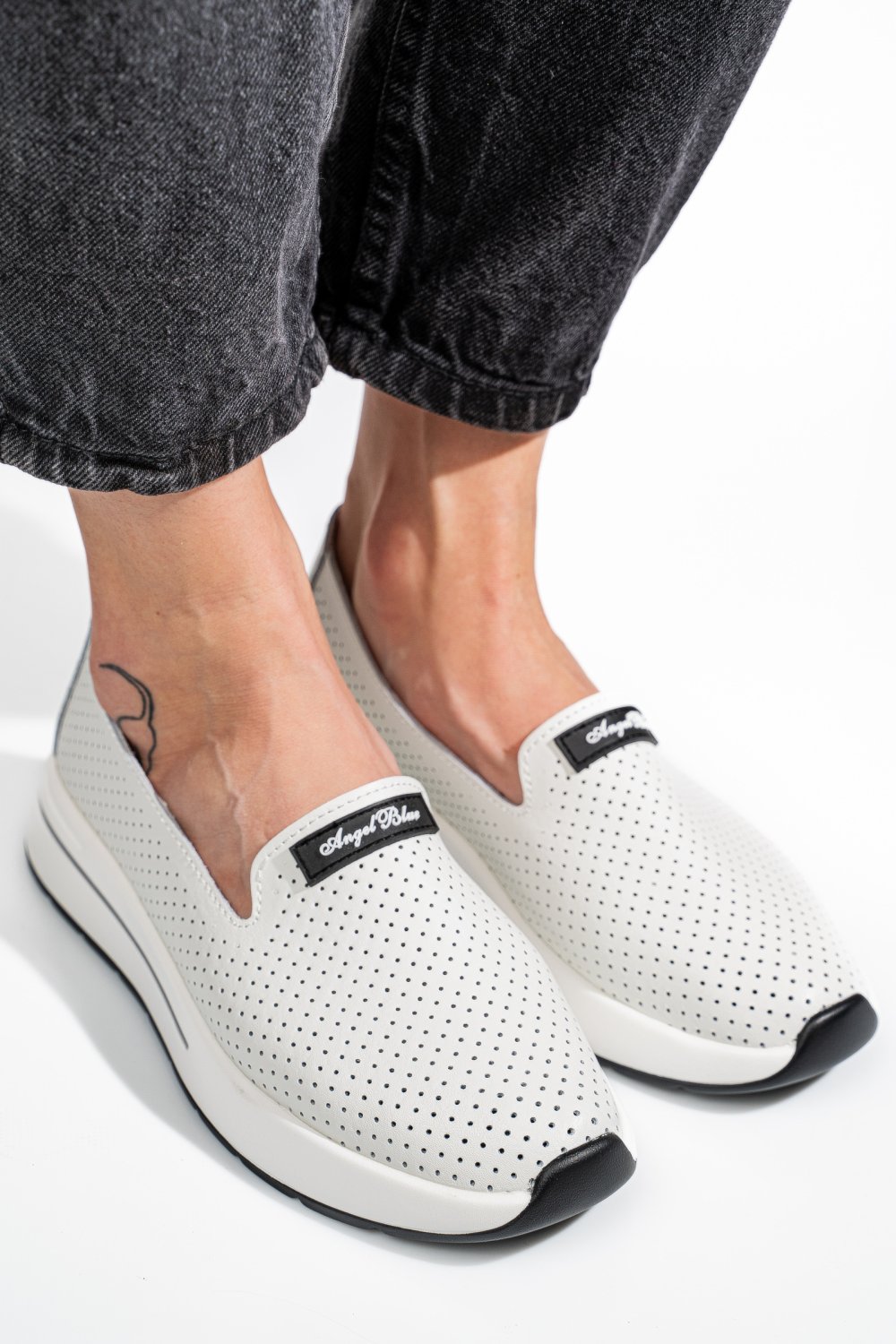 MOCASINI ALBI PIELE NATURALA JSPY5271