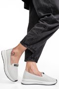 MOCASINI ALBI PIELE NATURALA JSPY5271