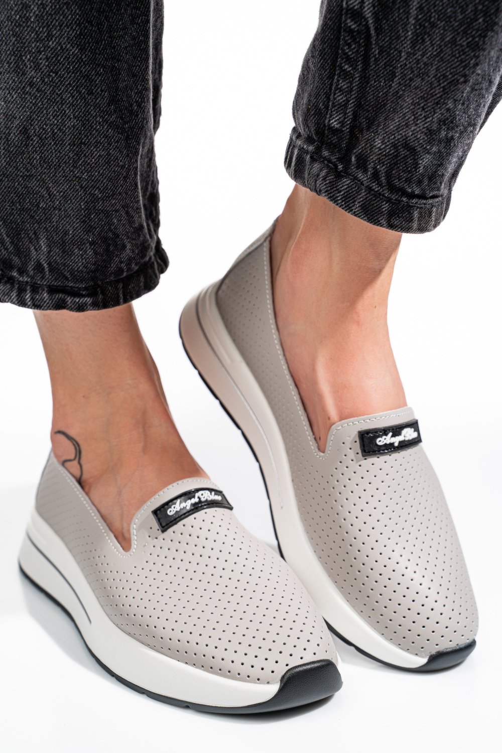 MOCASINI GRI PIELE NATURALA JSPY5271