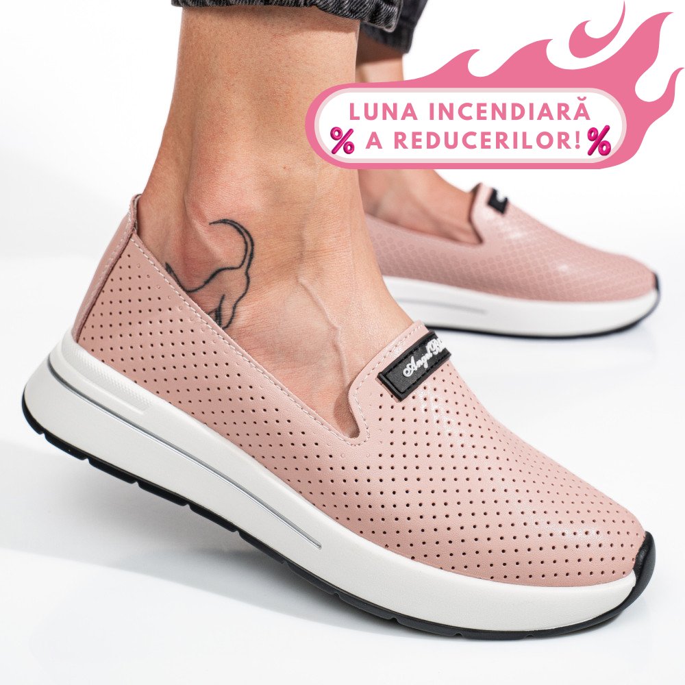 MOCASINI ROZ PIELE NATURALA JSPY5271