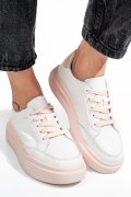 PANTOFI SPORT WHITE PINK PIELE NATURALA ASPW429