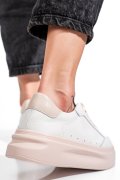 PANTOFI SPORT WHITE PINK PIELE NATURALA ASPW429