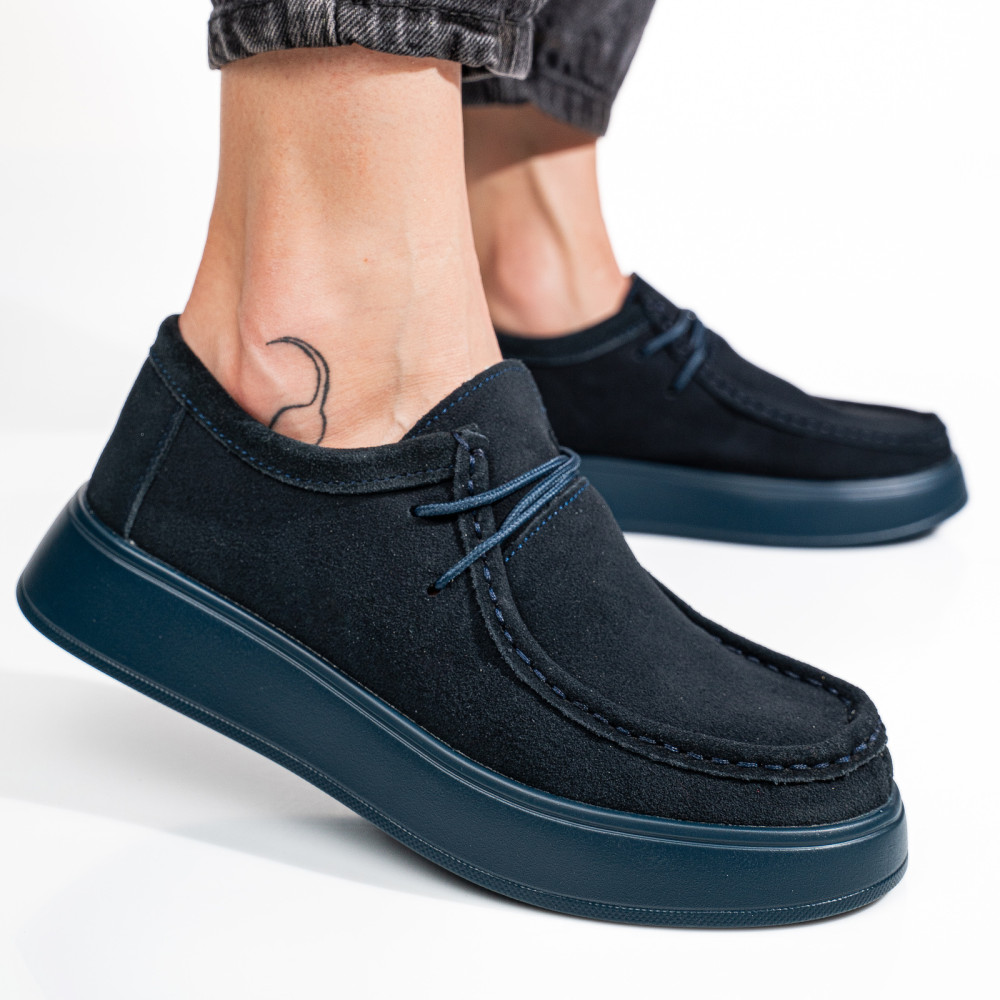 MOCASINI BLEUMARIN PIELE NATURALA INTOARSA JSPY3783