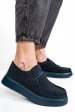 Mocasini bleumarin piele naturala intoarsa jspy3783