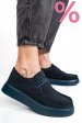 Mocasini bleumarin piele naturala intoarsa jspy3783