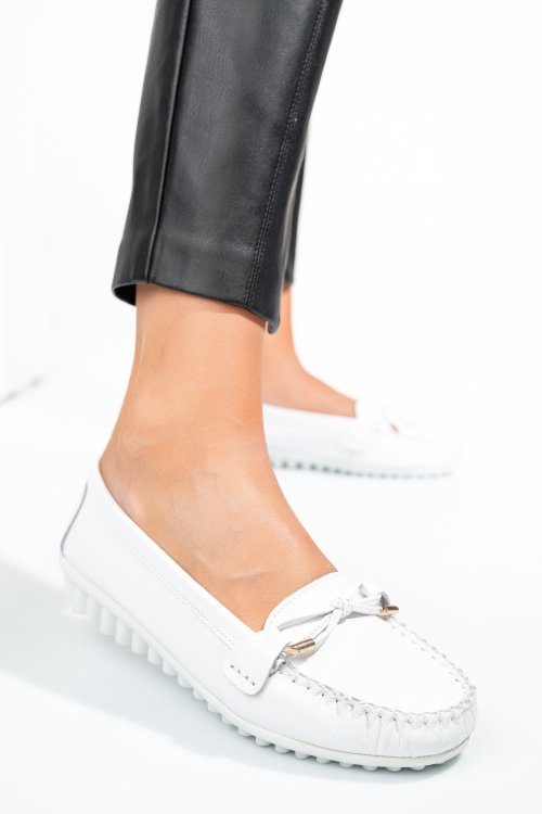 Mocasini white piele naturala fspz8817