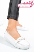 MOCASINI WHITE PIELE NATURALA FSPZ8817