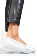 MOCASINI WHITE PIELE NATURALA FSPZ8817