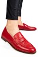 Mocasini rosii piele naturala tima822