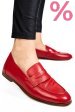 Mocasini rosii piele naturala tima822