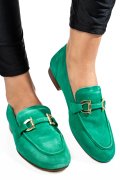 MOCASINI VERZI PIELE NATURALA INTOARSA TIM-A66