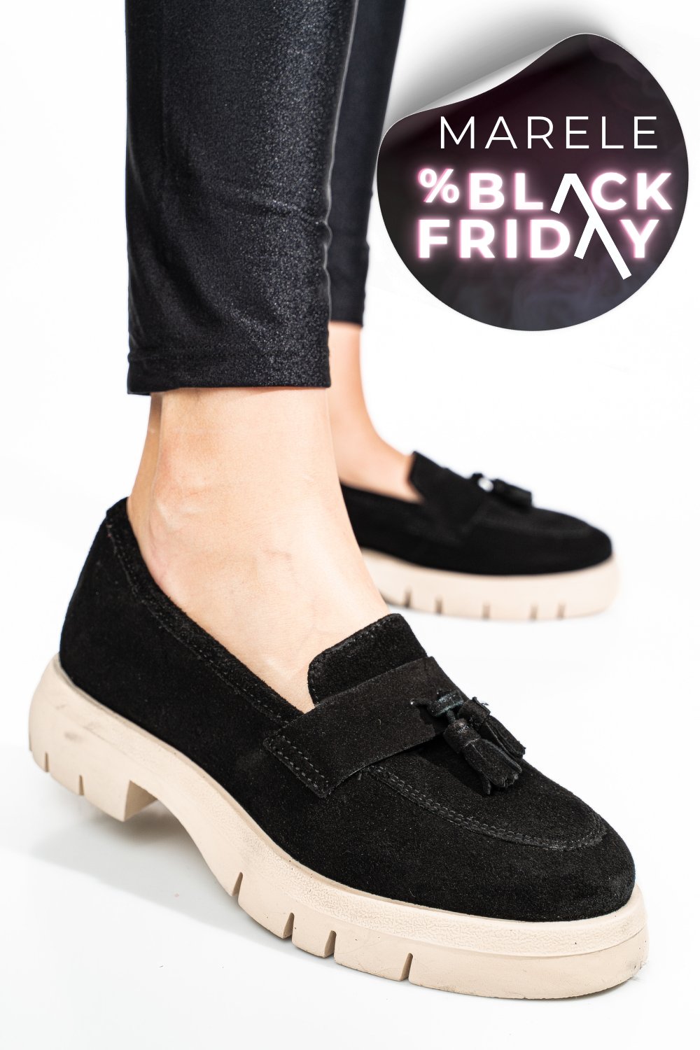 MOCASINI NEGRI PIELE NATURALA INTOARSA TIM-672