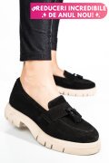 MOCASINI NEGRI PIELE NATURALA INTOARSA TIM-672