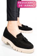 MOCASINI NEGRI PIELE NATURALA INTOARSA TIM-672