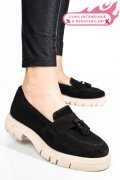 MOCASINI NEGRI PIELE NATURALA INTOARSA TIM-672