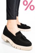 MOCASINI NEGRI PIELE NATURALA INTOARSA TIM-672