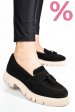 Mocasini negri piele naturala intoarsa tim-672