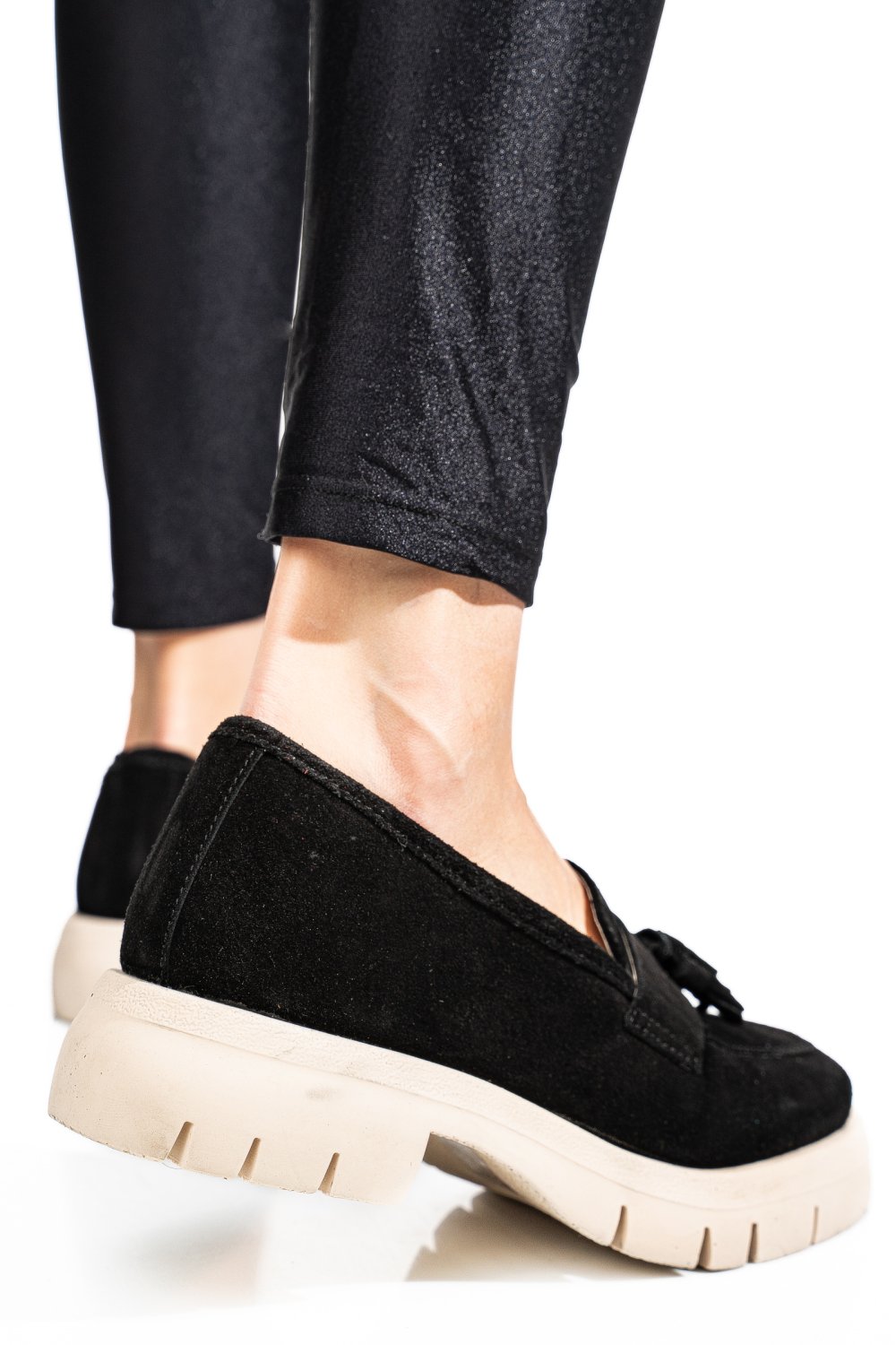 MOCASINI NEGRI PIELE NATURALA INTOARSA TIM-672