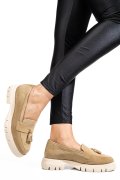 MOCASINI BEJ PIELE NATURALA INTOARSA TIM-672