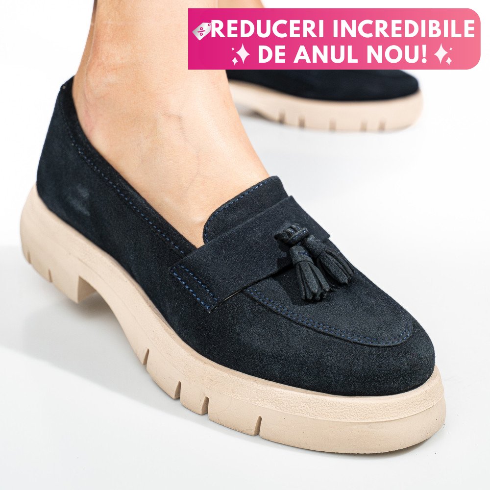 MOCASINI BLEUMARIN PIELE NATURALA INTOARSA TIM-672