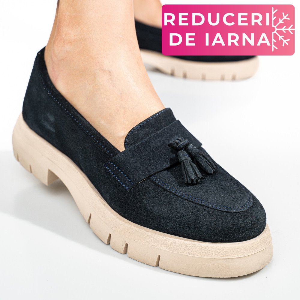 MOCASINI BLEUMARIN PIELE NATURALA INTOARSA TIM-672