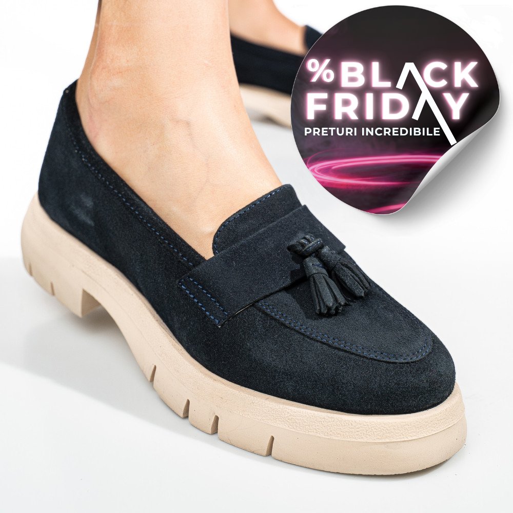 MOCASINI BLEUMARIN PIELE NATURALA INTOARSA TIM-672