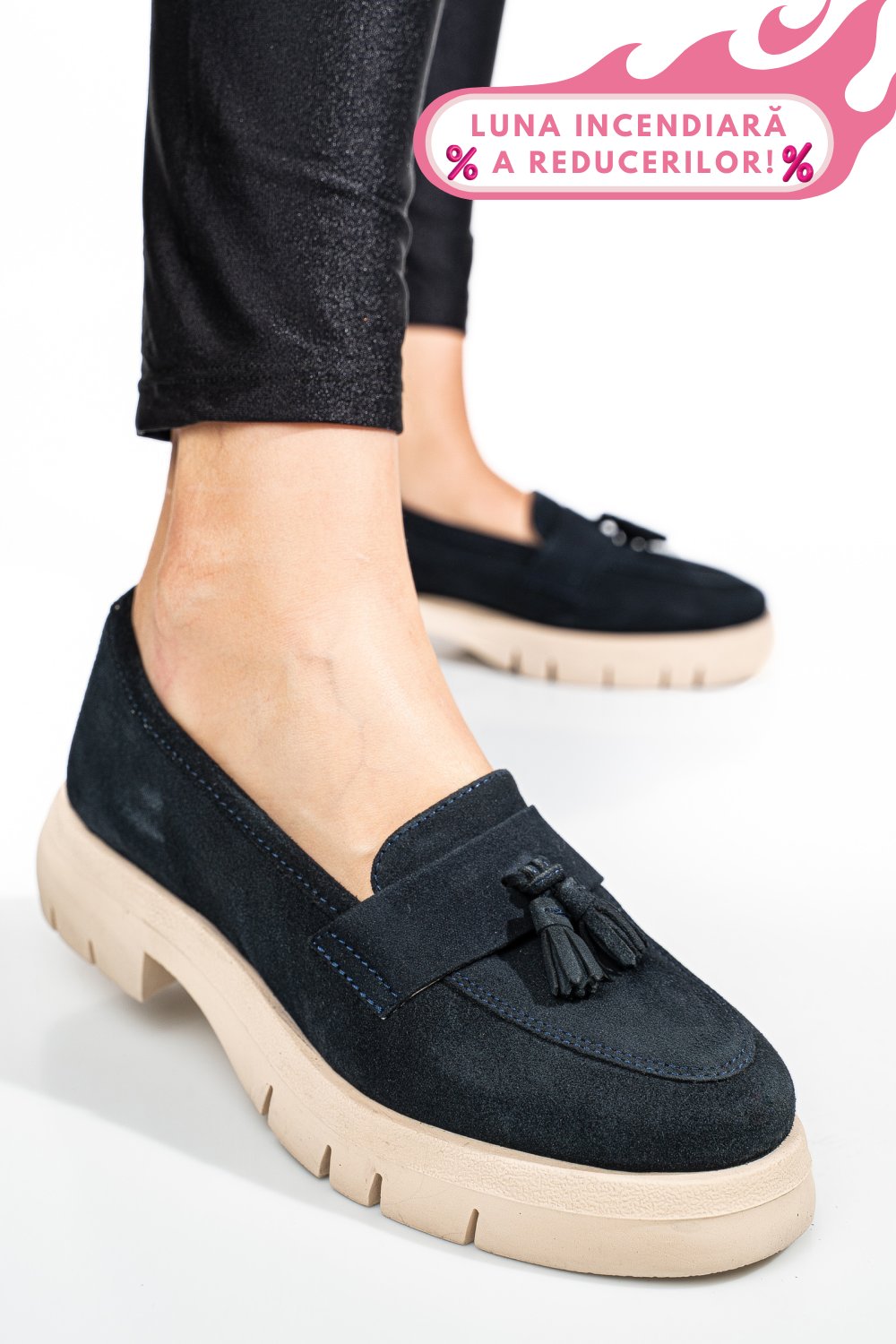 MOCASINI BLEUMARIN PIELE NATURALA INTOARSA TIM-672