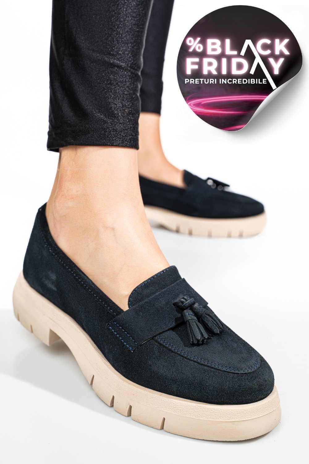 MOCASINI BLEUMARIN PIELE NATURALA INTOARSA TIM-672