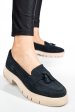 Mocasini bleumarin piele naturala intoarsa tim-672