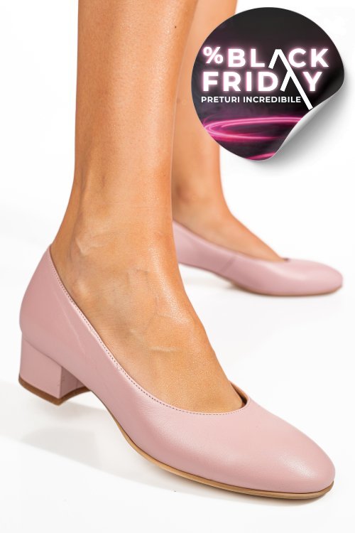 Pantofi roz piele naturala 1s77301