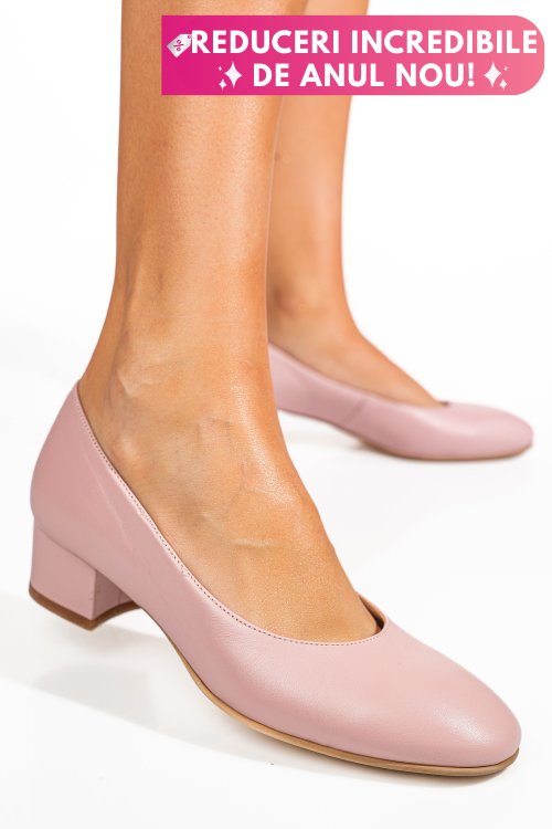 Pantofi roz piele naturala 1s77301