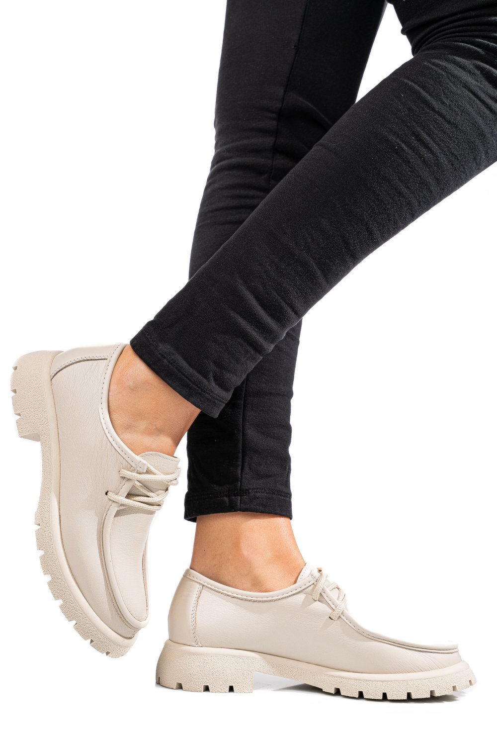 MOCASINI BEJ PIELE NATURALA 4S77247