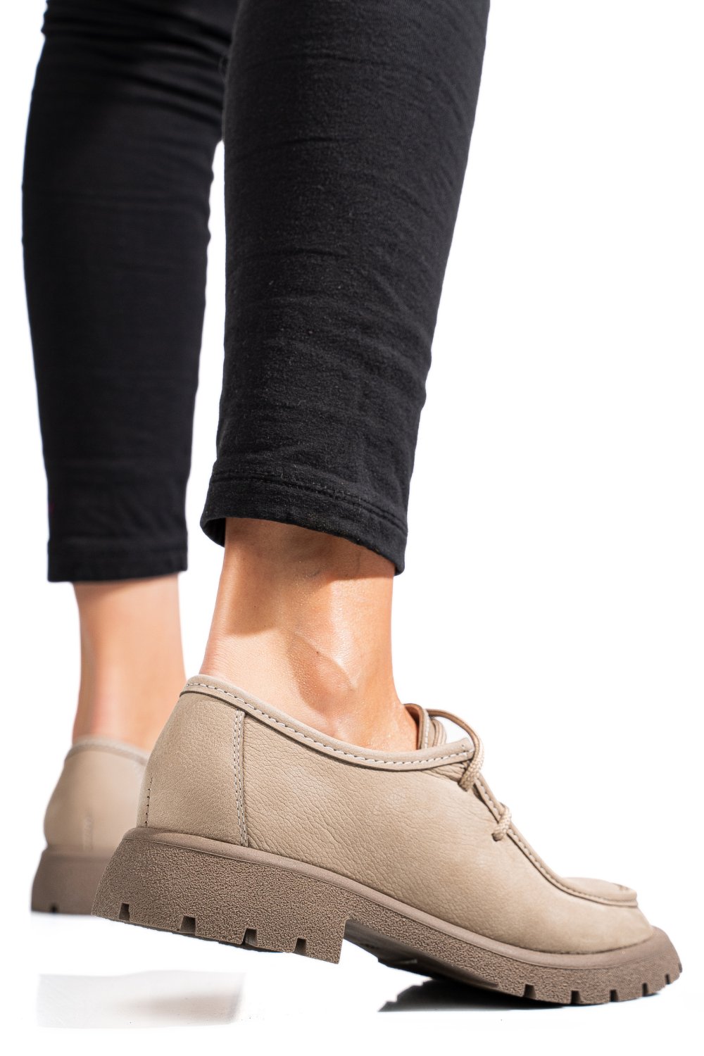 MOCASINI BEJ PIELE NATURALA NABUK 4S77247