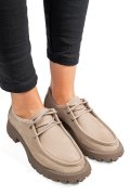 MOCASINI BEJ PIELE NATURALA NABUK 4S77247