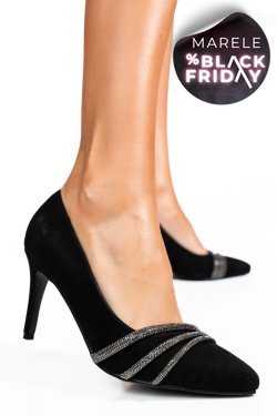 PANTOFI NEGRI PIELE NATURALA INTOARSA TPCN6405