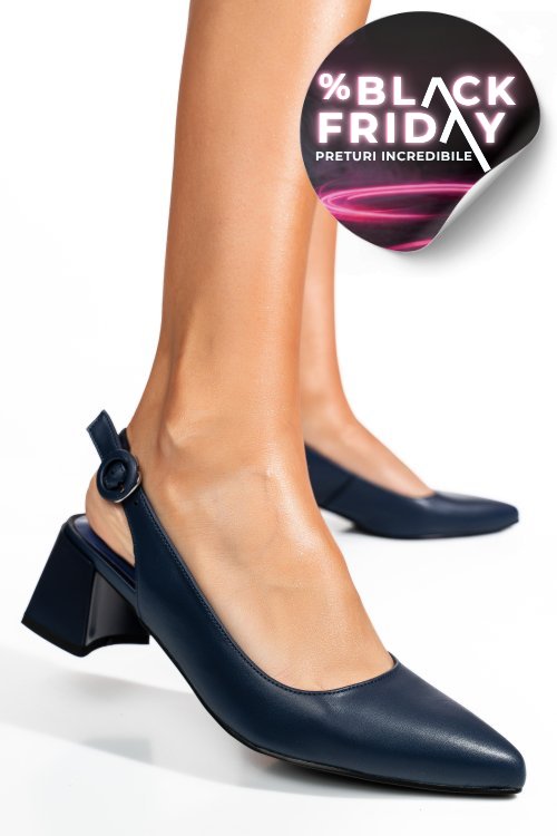 Pantofi bleumarin piele naturala tpcn6409